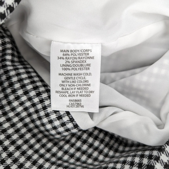 Chelsea 28 Black & White Checkered Pencil Button-Up Skirt | Size XS - Picture 8 of 14